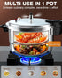 WantJoin 12QT Aluminum Pressure Cooker Canner with Release Valve & Multiple Protective Devices, Canner Rack Included, Compatible with Gas & Induction Cookers