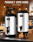 Insulated Beverage Dispenser Stainless Steel Silver 3.2Gal,1 Pack