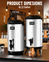 Insulated Beverage Dispenser Stainless Steel Silver 2 Gal, 1Pack