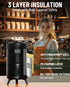 Insulated Beverage Dispenser Stainless Steel Black 2 Gal, 1Pack