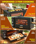WantJoin 3-in-1 rotisserie oven with top grill, auto-rotating spit, and bottom baking tray