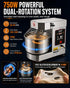 WantJoin Commercial Dough Mixer - 10.5Qt Capacity 750W Dual Rotating Dough Kneading Machine w/Food-grade Stainless Steel Bowl, Security Shield & Timer, Spiral Dough Mixer For Restaurant Bakery