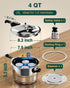 WantJoin Stainless Steel Pressure Cooker, Spring Valve Safeguard Devices, Gas Stove Eletric Stove Cooking