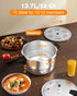 WantJoin Aluminum Pressure Cooker w/Release Valve & Multiple Protective Devices,Pressure Canner Compatible with Gas & Induction Cooker,Canner Rack Included
