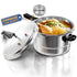 WantJoin 12QT Aluminum Pressure Cooker Canner with Release Valve & Multiple Protective Devices, Canner Rack Included, Compatible with Gas & Induction Cookers
