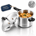 WantJoin 12QT Aluminum Pressure Cooker Canner with Release Valve & Multiple Protective Devices, Canner Rack Included, Compatible with Gas & Induction Cookers