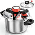 WantJoin 6Qt Pressure Cooker - 3-In-1 Stainless Steel Pressure Canner Compatible with Gas & Induction Cooker,Protective Devices,Canner Rack Included