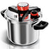 WantJoin 6Qt Pressure Cooker - 3-In-1 Stainless Steel Pressure Canner Compatible with Gas & Induction Cooker,Protective Devices,Canner Rack Included