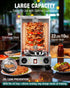 WantJoin Shawarma Grill Machine - 22 LBS Electric Vertical Rotisserie w/ 2 Burners and Shovel for Doner Kebab, Chicken, Beef | Stainless Steel | 122°F to 572°F Temp | for Home & Commercial Use, 2520W