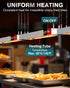 WantJoin Food Heat Lamp - Commercial Hanging Heating Lamp for Food Warming 500W Electric Strip Heater with Warm Lights for Service Cafeteria Restaurant Kitchen
