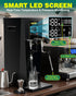 WantJoin 2000W Commercial Milk Frother & Beverage Warmer - Professional Milk Steamer Machine with LED Display Panel for Latte, Cappuccino, Coffee, Hot Chocolate and Milk Tea, Perfect for Cafes & Home