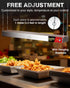 WantJoin Food Heat Lamp - Commercial Hanging Heating Lamp for Food Warming 500W Electric Strip Heater with Warm Lights for Service Cafeteria Restaurant Kitchen