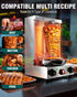 WantJoin Shawarma Grill Machine - 22 LBS Electric Vertical Rotisserie w/ 2 Burners and Shovel for Doner Kebab, Chicken, Beef | Stainless Steel | 122°F to 572°F Temp | for Home & Commercial Use, 2520W