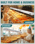 WantJoin Food Heat Lamp - 35 Inch Commercial Food Warmer Lamp Strip, 750W 86-176°F/30-80°C Electric Aluminum Hanging & Freestanding Dual-Use Heat Lamps for Kitchen Catering Restaurant Buffet